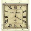60" Off White Vintage Look Magazine Rack With Clock