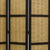 Dark Brown And Natural Willow 3 Panel Room Divider Screen