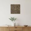 19" X 19" X 2" Brown Square Rotten Wood  Wall Decor