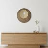 27" X 27"X 3" Brown Round Double Layer Ribbed  Wall Plaque