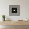 Brown & Gray Square Ribbed Minimalistic Wall Art
