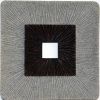 19" X 19" X 2.5" Modern Brown And Gray Ribbed Square Wall Art