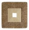 26" X 26" X 2" Brown Concave Square Double Layer Ribbed  Wall Plaque