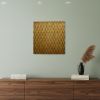 1 x 24 x 24 Gold Metallic Ridge - Wall Art Wood Wall Art