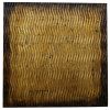 24" X 24" X 1" Raw Wood Look Gold Finish Square Wall Art Medium