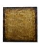 Bronze Metallic Ridge Wood Wall Art