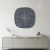 29" X 29" X 2" Gray, Sandstone, Ribbed, Square - Wall Decor