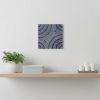 13" X 13" X 2" Gray Lined, Square - Wall Decor