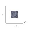 13" X 13" X 2" Gray Lined, Square - Wall Decor