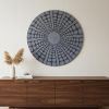 19" X 19" X 2" Sandstone, Fine Polished, Round With Stardust Pebble Finish - Wall Decor