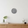 19" X 19" X 2" Gray Round Modern Spiral Wall Art