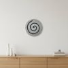 28" X 28" X 2" Gray Round Modern Spiral Wall Art