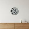 28" X 28" X 2" Gray Round Modern Spiral Wall Art