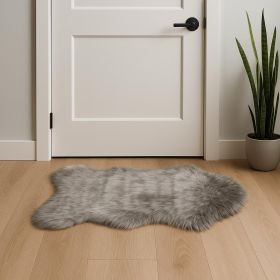 2' X 3' Grey Animal Print Area Rug