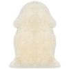 2' X 3' White Natural New Zealand Sheepskin Wool Area Rug