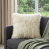 18" Natural Sheepskin Throw Pillow