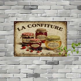 CIFbuy 1pc French Country Metal Wall Art, Jam Tin Sign Kitchen 8x12 Plaque（ikWall, ikWall, Theme Self-pickup Logiopics）