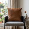 18 X 18 Brown Cowhide Throw Pillow