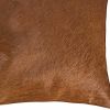 18 X 18 Brown Cowhide Throw Pillow