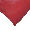 18" Red Cowhide Throw Pillow