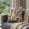 18" X 18" X 5" Zebra Black On White Patchwork Cowhide  Pillow