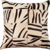 18" X 18" X 5" Zebra Black On White Patchwork Cowhide  Pillow