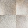 18" Gray Geometric Color Block Cowhide Throw Pillow