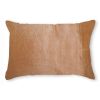 12" X 20" Tan Cowhide Throw Pillow