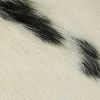 12" X 20" X 5" White And Black Cowhide  Pillow