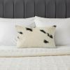 12" X 20" X 5" White And Black Cowhide  Pillow
