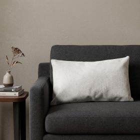12" X 20" Off White Cowhide Pillow