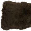2' X 3' Brown Natural Sheepskin Single Short Haired Area Rug