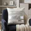 18 X 18 Gray Cowhide Throw Pillow