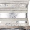 18 X 18 Gray Cowhide Throw Pillow