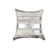18 X 18 Gray Cowhide Throw Pillow