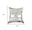 18 X 18 Gray Cowhide Throw Pillow
