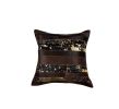 18 X 18 Chocolate Cowhide Throw Pillow
