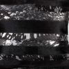 18" X 18" X 5" Black And Silver  Pillow
