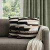 Set of Two Brown and Black Cowhide Throw Pillow