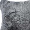 18" X 18" X 5" Gray Sheepskin  Pillow 2 Pack