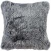 18" X 18" X 5" Gray Sheepskin  Pillow 2 Pack