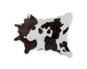2' X 3' Brown and White Cowhide Hand Woven Area Rug