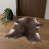 2' X 3' Taupe And White Calfskin - Area Rug