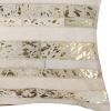 18 X 18 Beige Cowhide Throw Pillow