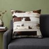 18" X 18" X 5" Chocolate And Natural  Pillow