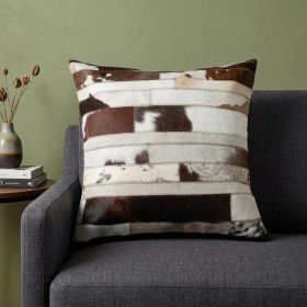 18" X 18" X 5" Chocolate And Natural  Pillow