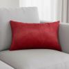 12" X 20" X 5" Wine Cowhide  Pillow