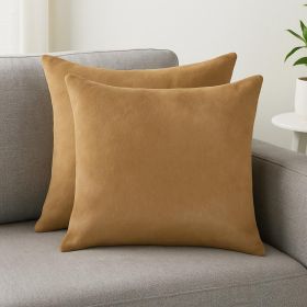 18 X 18 Tan Cowhide Throw Pillow
