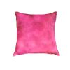 Set of Two 18" Fuschia Cowhide Throw Pillow