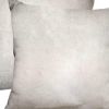 Set of Two Off White Cowhide Throw Pillow
